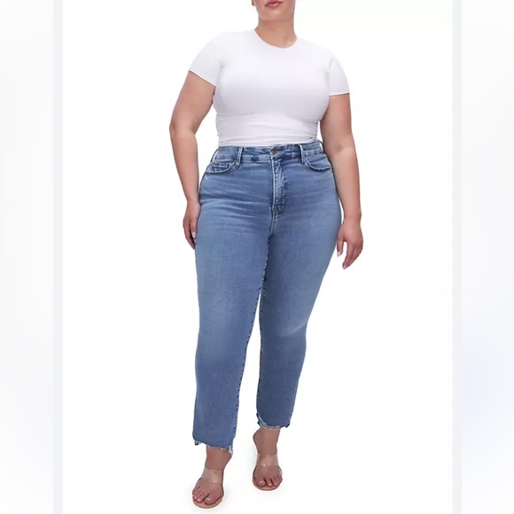 Good American Denim - NEW Good American
Good Legs High-Rise Stretch Straight Ankle Jeans